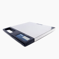 Digital bathroom scale on a white background