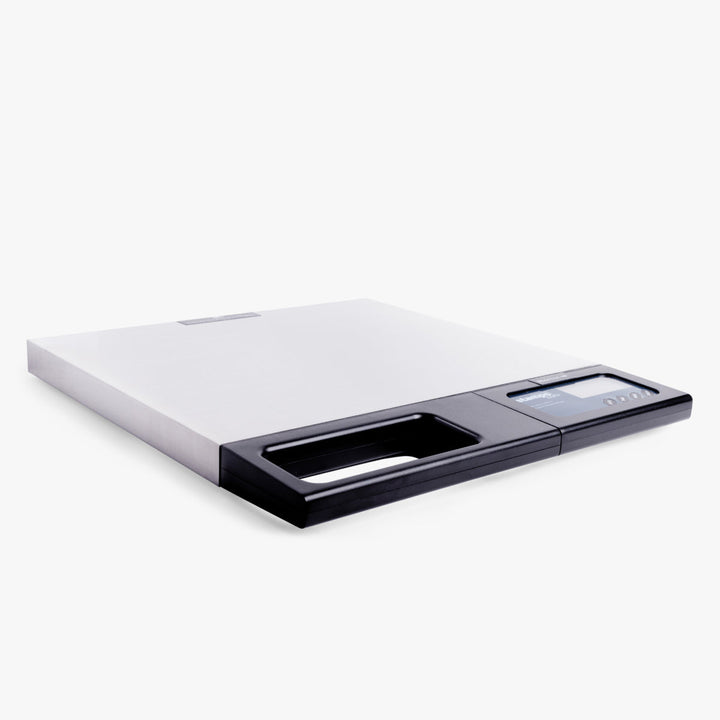 Digital kitchen scale on a white background